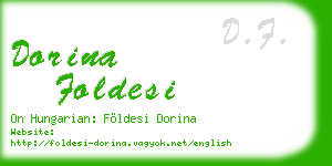 dorina foldesi business card