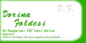 dorina foldesi business card